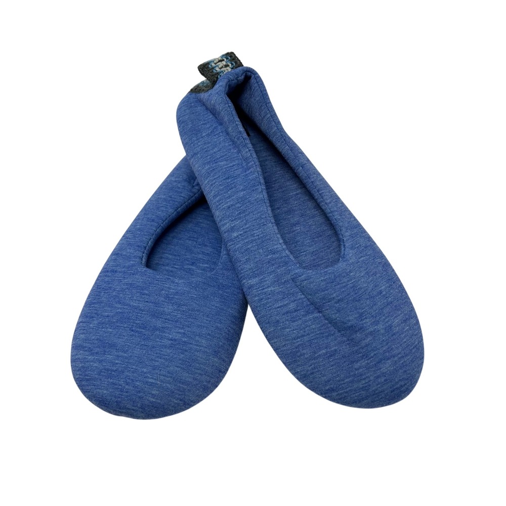 Muk Luks Womens Ballerina Slippers Blue Heathered Indoor Lounge Shoes - Picture 2 of 8